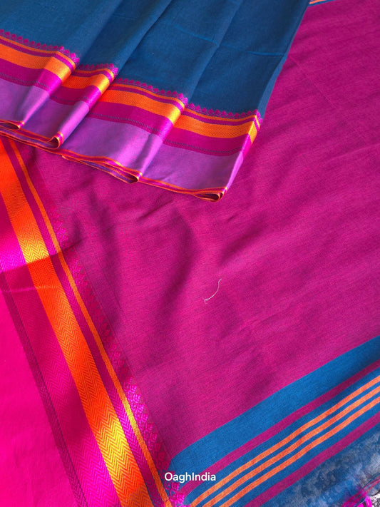 Azure : Pure Cotton  Handloom Saree