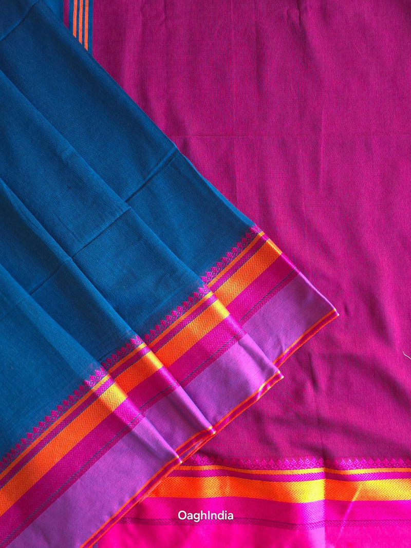 Azure : Pure Cotton  Handloom Saree