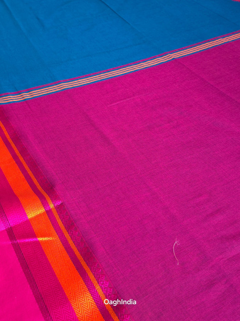 Azure : Pure Cotton  Handloom Saree