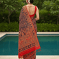 Baarat : Ink Blue : Authentic Kashmiri Saree - Oagh India