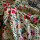 Beige Base Floral Printed Cotton Blouse Piece