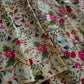 Beige Base Floral Printed Cotton Blouse Piece