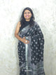 Black Pearl  : Bagru Handblocked Linen Cotton Saree
