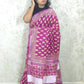 Blossom  : Bagru Handblocked Linen Cotton Saree