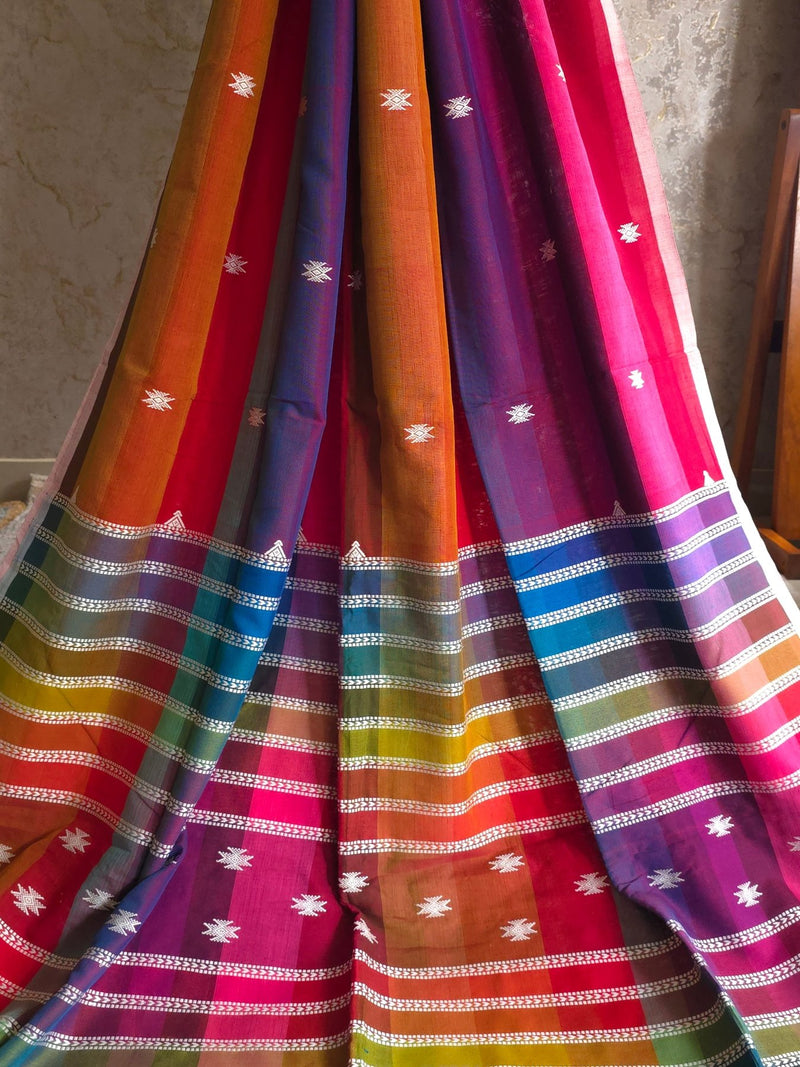 Boomer – Pure Cotton Rainbow Saree