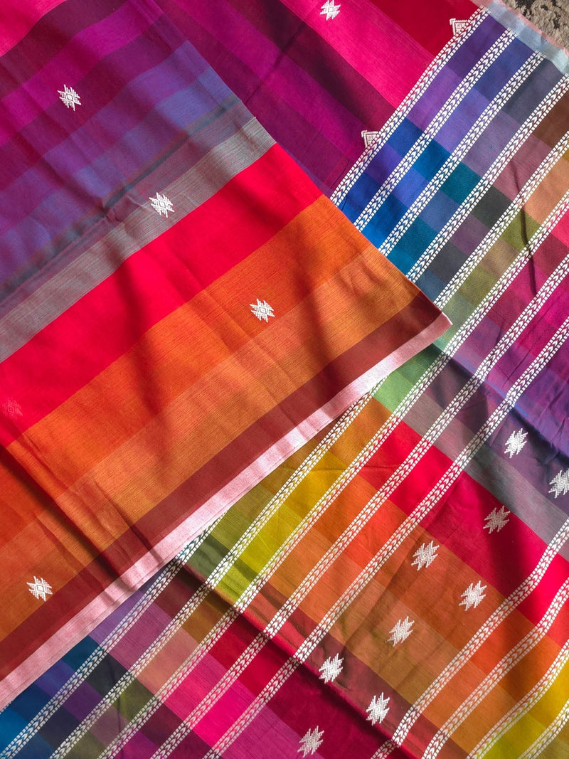 Boomer – Pure Cotton Rainbow Saree