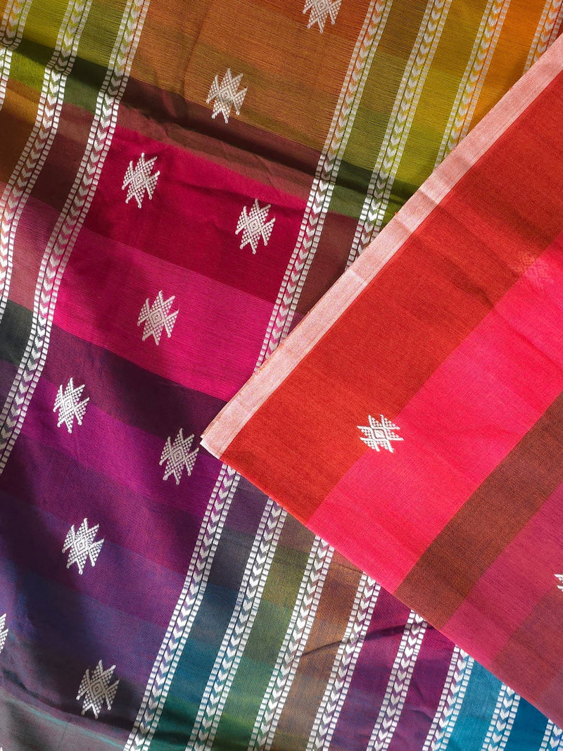 Boomer – Pure Cotton Rainbow Saree