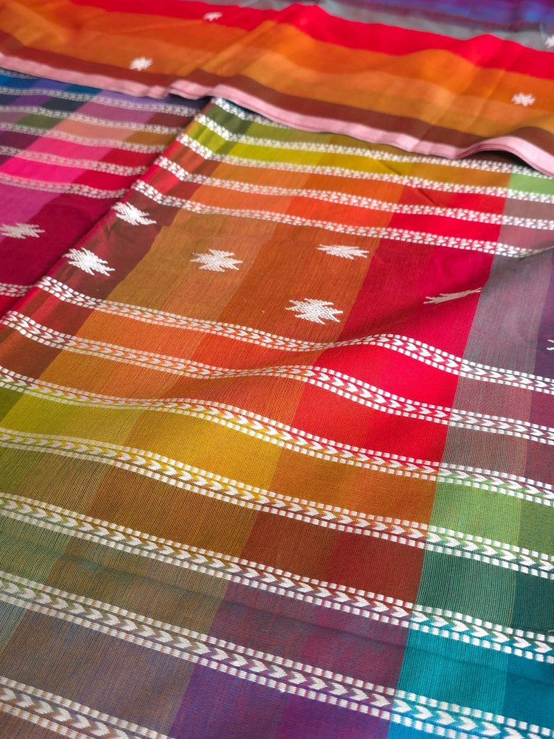 Boomer – Pure Cotton Rainbow Saree