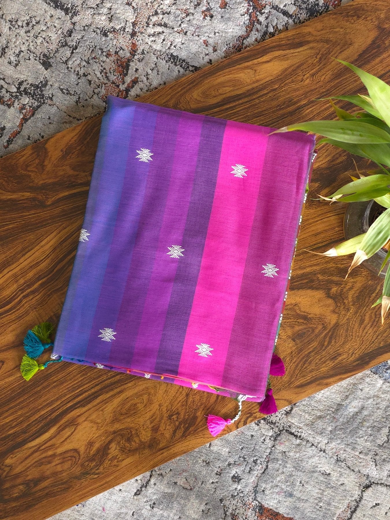 Bubblegum - Pure Cotton Rainbow Saree