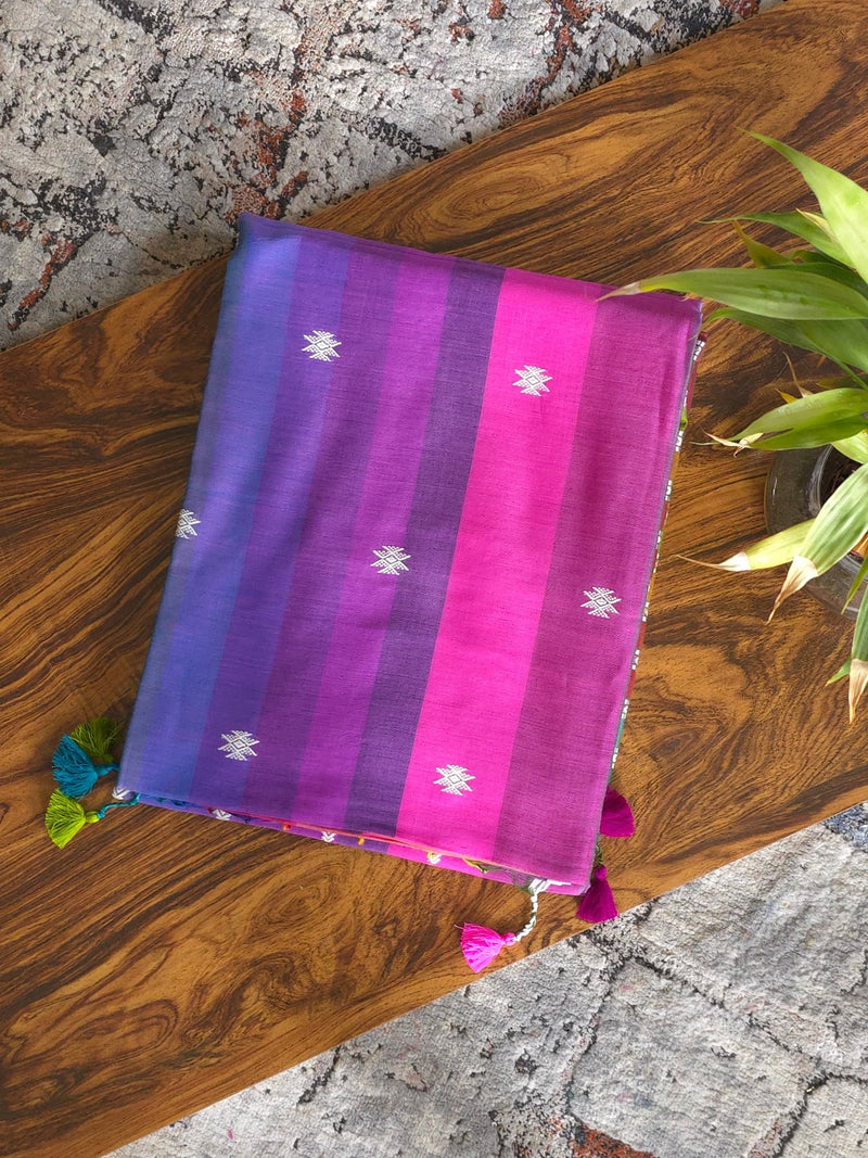 Bubblegum - Pure Cotton Rainbow Saree