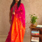 Candy - Pure Pink and Orange dual tone Cotton Saree