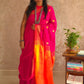 Candy - Pure Pink and Orange dual tone Cotton Saree