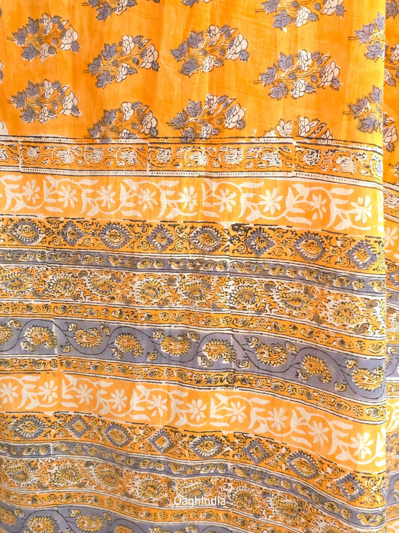 ChiefChic : Bagru Handblocked Pure Cotton Saree