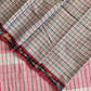 Dark Grey Checks : Pure Cotton Handloom Saree - Oagh India