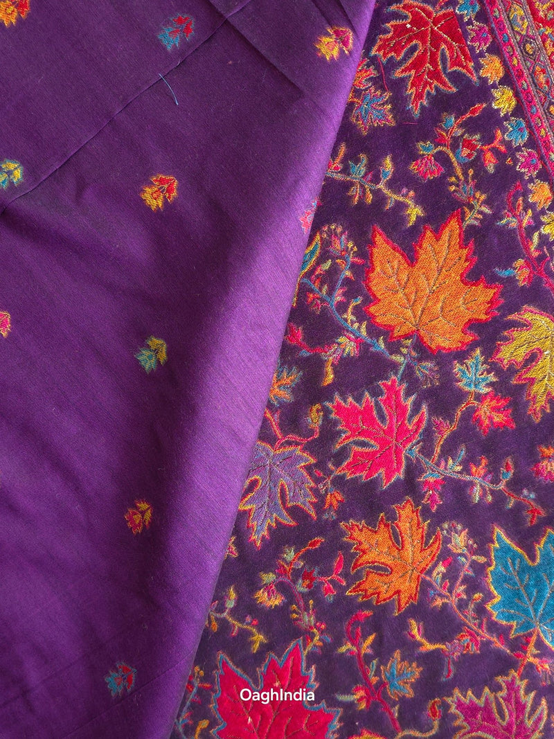 Eshal - Purple : Authentic Kashmiri Saree