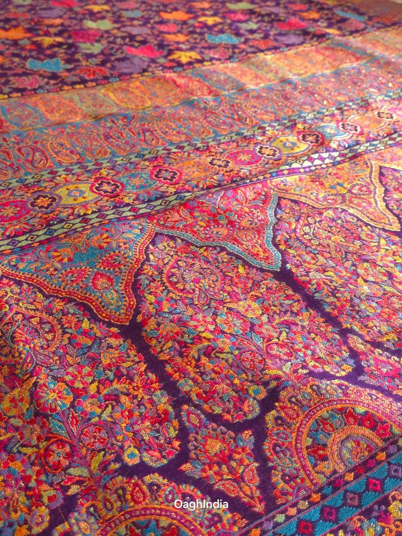 Eshal - Purple : Authentic Kashmiri Saree
