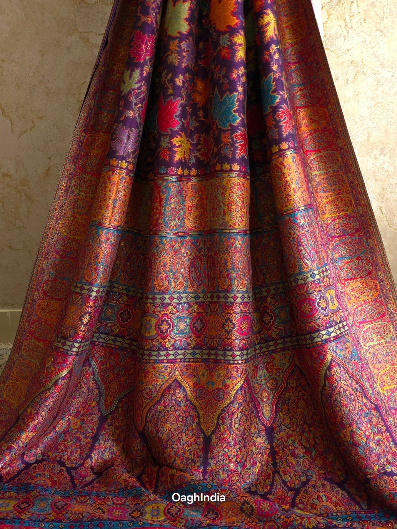 Eshal - Purple : Authentic Kashmiri Saree