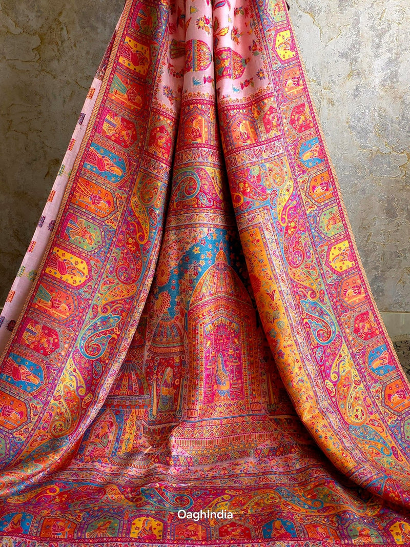 Gauhar : Pink : Authentic Kashmiri Saree