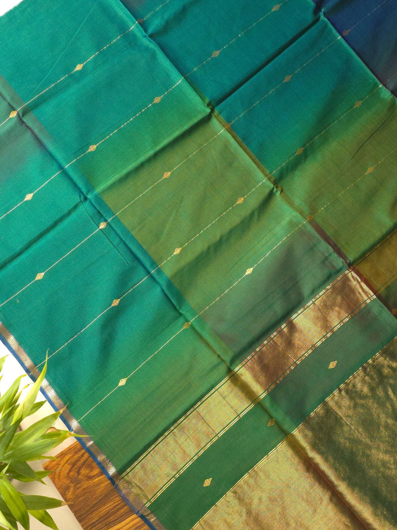 Harita (Dual Tone) - Pure Silk Cotton Saree