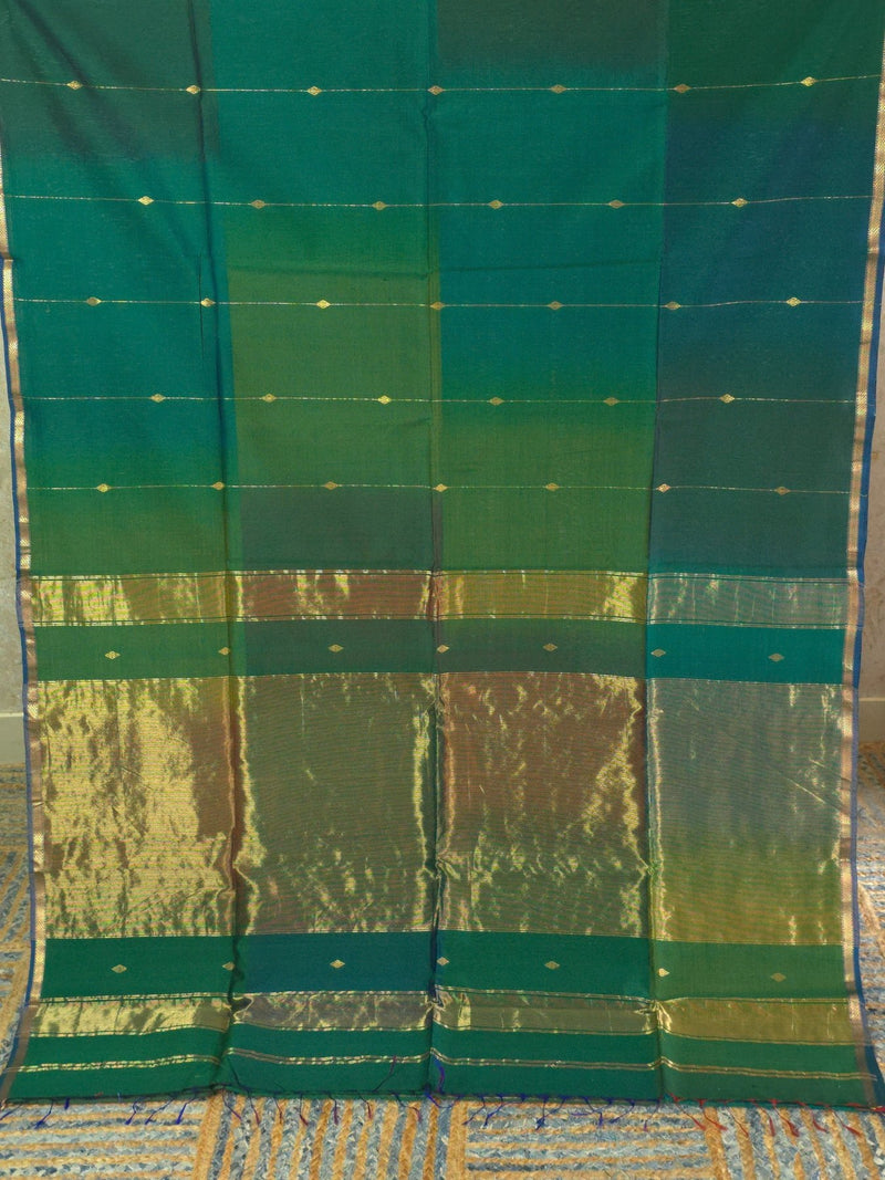 Harita (Dual Tone) - Pure Silk Cotton Saree