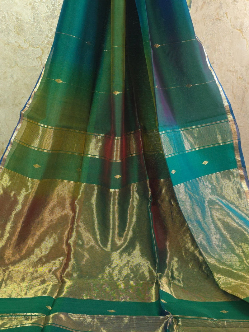 Harita (Dual Tone) - Pure Silk Cotton Saree