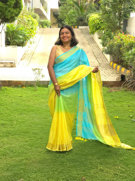 Inaya - Authentic Bhagalpur Linen Saree