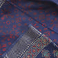 IRA : Ajrakh Handblock print Semi Crepe Saree(Nepthol Blue)