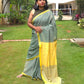 Kanmani – Pure Cotton Sage Green Saree