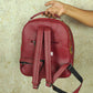 Kashmiri Backpack – Maroon | Velvet Floral Embroidered Backpack for Women - Oagh India