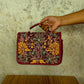 Kashmiri Tote Bag – Maroon | Velvet Floral Tote for Women - Oagh India