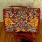 Kashmiri Tote Bag – Maroon | Velvet Floral Tote for Women - Oagh India