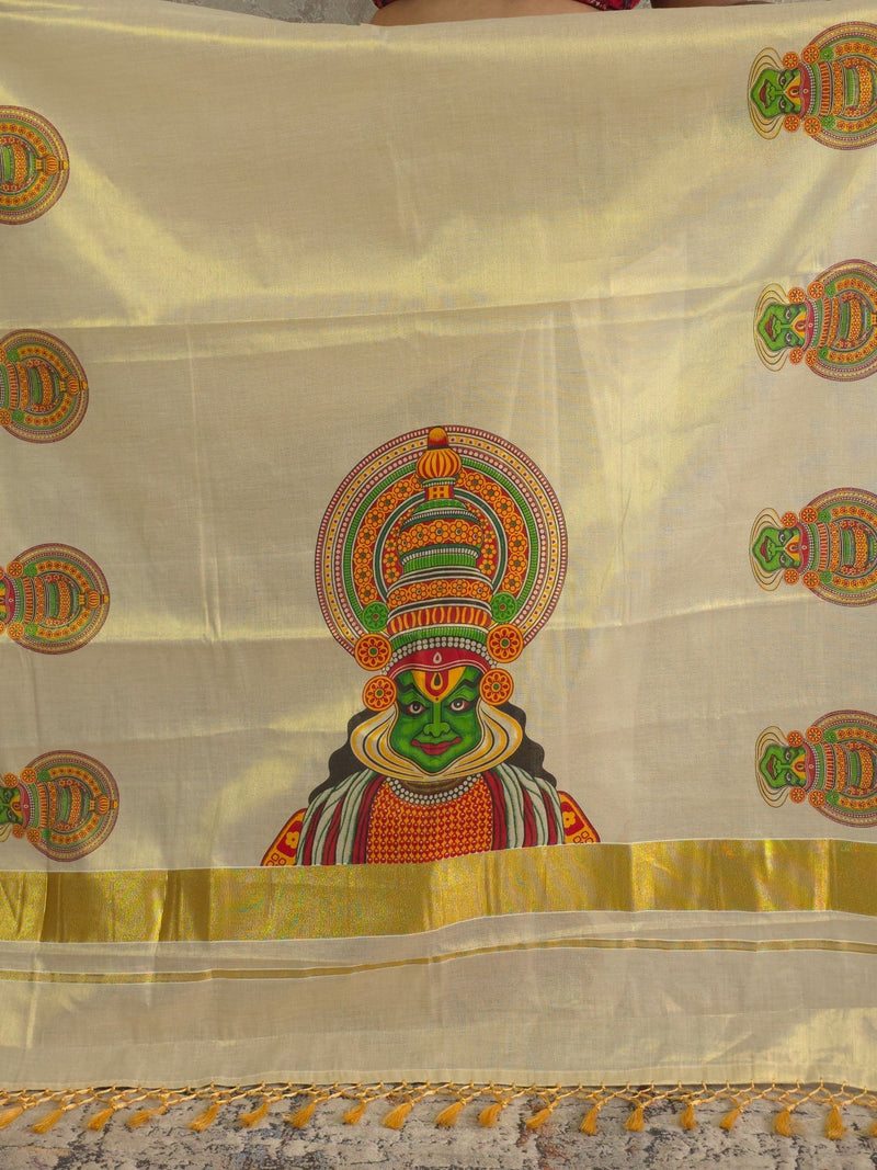 Kathakali : Traditional Onam Saree From Kerala
