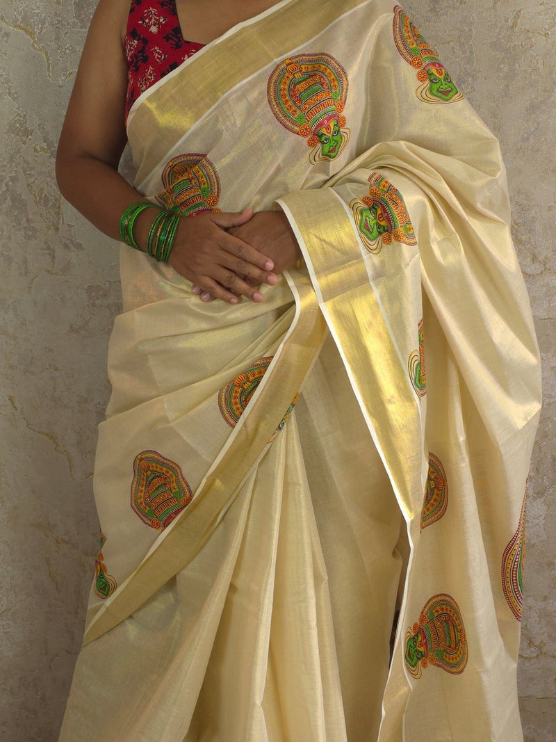 Kathakali : Traditional Onam Saree From Kerala