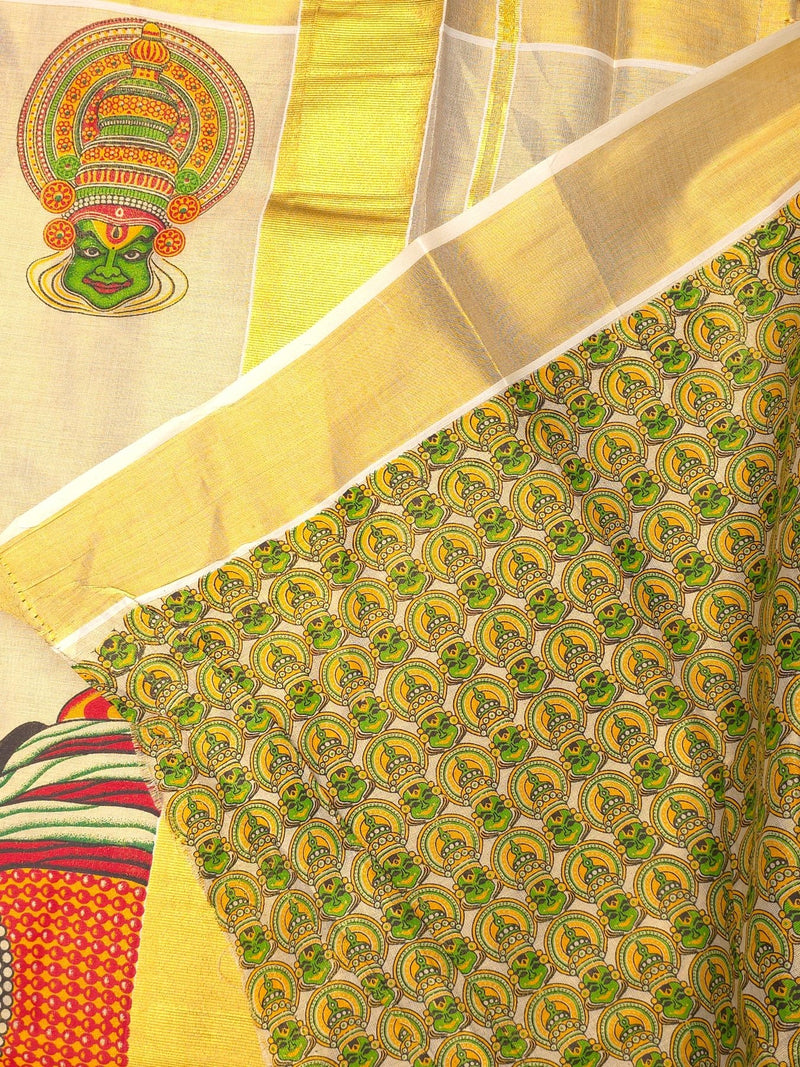 Kathakali : Traditional Onam Saree From Kerala