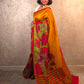 Kaveri : Pure Silk Abstract Art Saree (Silk Mark) - Oagh India