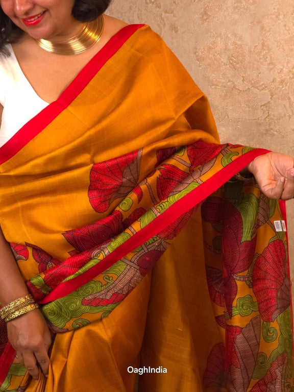 Kaveri : Pure Silk Abstract Art Saree (Silk Mark) - Oagh India