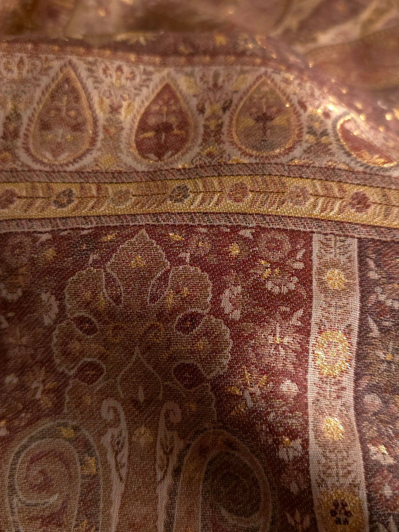 Kong Posh (Dusk): Authentic Kashmiri Saree