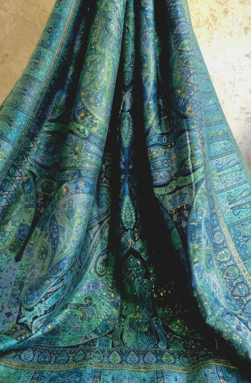 Kong Posh (Moonlight): Authentic Kashmiri Saree