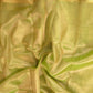 Kora Tissue Banarasi Blouse Piece Green - Oagh India