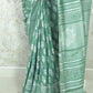 Lagoon Breeze  : Bagru Handblocked Linen Cotton Saree