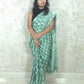 Lagoon Breeze  : Bagru Handblocked Linen Cotton Saree