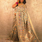 Lakshmi : Pure Silk Hand Painted Madhubani Art Saree (Silk Mark) - Oagh India