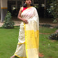 Malar – Pure Cotton Ivory & Yellow Saree