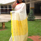 Malar – Pure Cotton Ivory & Yellow Saree