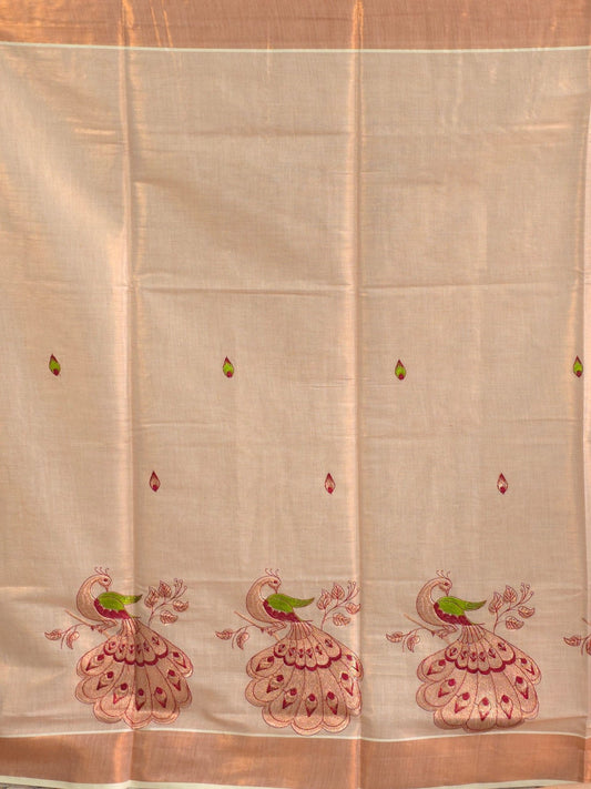 Meghamoru (Neon) : Traditional Onam Saree From Kerala
