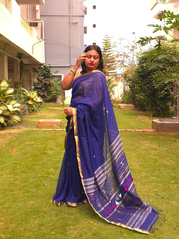 Mishika - Pure Cotton Handloom saree - Oagh India