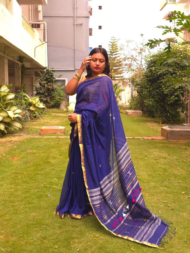 Mishika - Pure Cotton Handloom saree - Oagh India