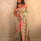 Mithila : Pure Silk Hand Painted Madhubani Art Saree (Silk Mark) - Oagh India