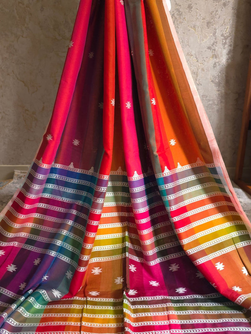 Mohaya - Pure Cotton Rainbow Saree