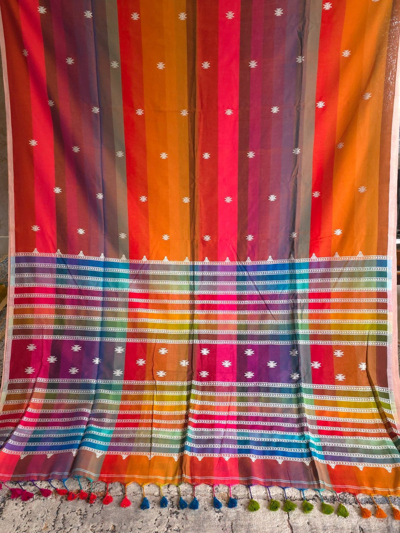 Mohaya - Pure Cotton Rainbow Saree
